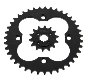 2009 - 2012 Honda TRX400X TRX400 14 Tooth Front & 39 Tooth Rear Black Sprocket - Picture 1 of 2