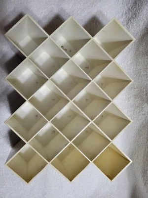 Vintage Copco White Honeycomb Wall Mount Spice Rack - Image 1 of 4