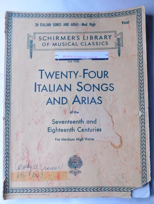 Twenty-four Italian Songs and Arias of the 17th & 18th Centuries - Image 1 of 4