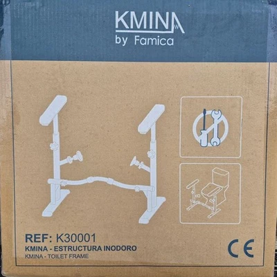 KMINA Aufstehhilfe Toilette Höhenverstellbar WC Ohne Bohren Haltegriff bis 150Kg - Bild 1 von 2