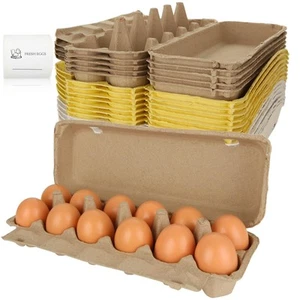 21 PCS Colored Egg Cartons Cheap Bulk Pulp Egg Cartons 12 Count Empty Paper E... - Picture 1 of 7