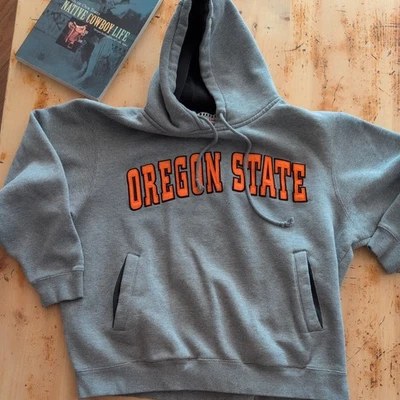 Oregon L Vintage 90s Foot Locker Hoodie Sweatshirt Pullover Gray Athletic - Image 1 of 4