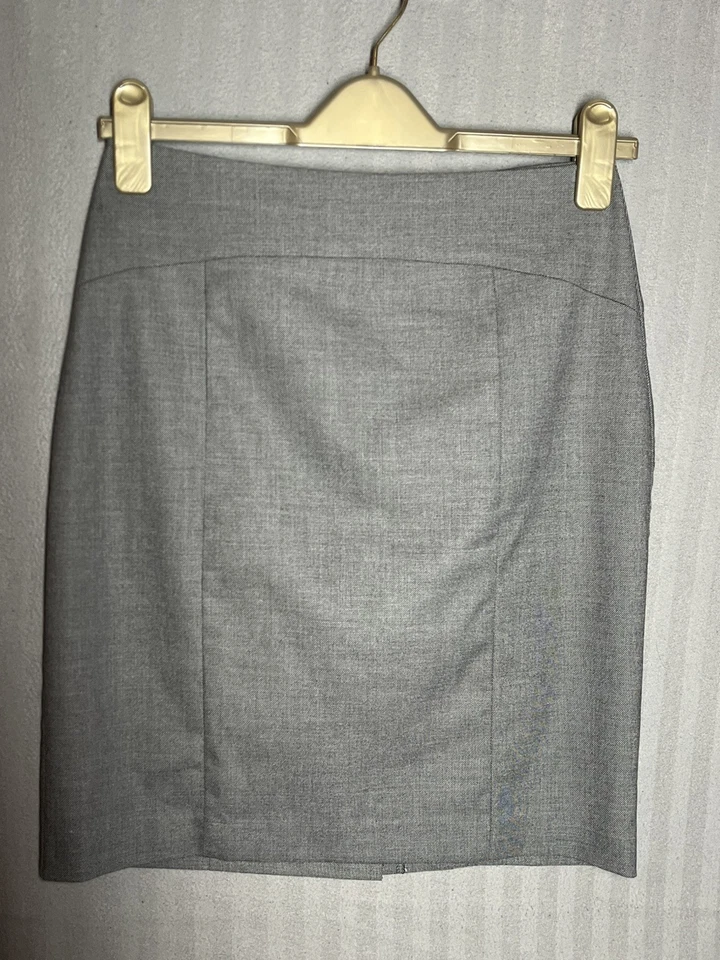 United Colors of Benetton Women Grey Knee Length Lined Skirt UK 12  - Image 1 of 3