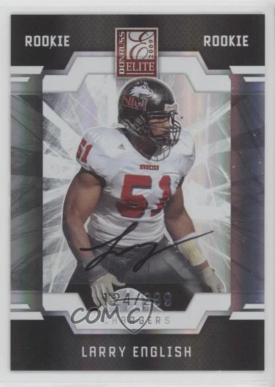 2009 Donruss Elite Auto Rookies /299 Larry English #159 Rookie Auto RC - Image 1 of 2