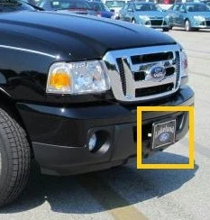 OEM 2008-2011 Ford Ranger FRONT LICENSE PLATE HOLDER (8L5Z-17A385-A) - Image 1 of 1