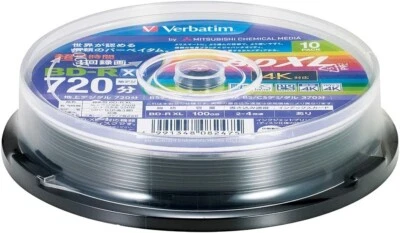 Verbatim VBR520YP10SV2 Blu-ray Disc 10 Spindle 100GB 4X BD-R Speed JPN - Image 1 of 4