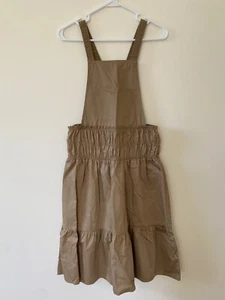 NEW ZARA GIRLS TAN BROWN JUMPER OVERALL DRESS 13-14Y - Picture 1 of 7