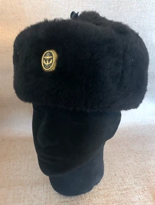 Russian Federation Naval Fleet Enlisted Field Winter Ushanka with Cockade Hat - Picture 1 of 10