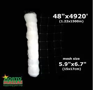 4' x 4920' Trellis Net Roll - Heavy-Duty Plant Support, 5.9"x6.7" Mesh - Picture 1 of 9