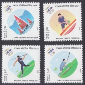 Indien 2024 Olympics Olympische Spiele Sport Segeln Tischtennis 4v - Picture 1 of 3