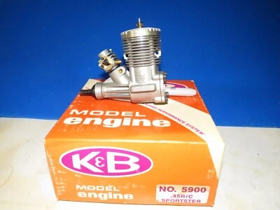 Винтажный K&B No 5900 Sportster .45 R/C самолет двигатель с глушителем новый-оригинальная коробка - Изображение 1 из 4
