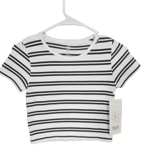 Aura Pequeño S/M Blanco Con Rayas Negras Nuevo Con Etiquetas - Imagen 1 de 6