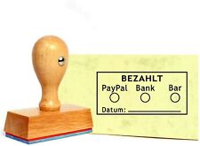 Stempel Bürostempel BEZAHLT zum Ankreuzen Datum Buchungsstempel Zahlung Bank Bar