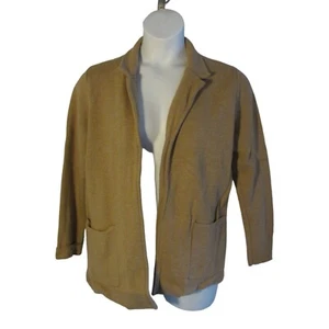 Blazer cardigan Banana Republic L marrone cammello maglia pesante aperto davanti - Foto 1 di 3