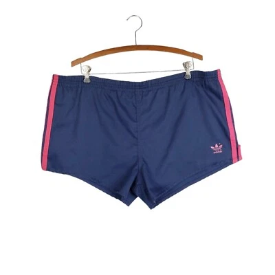 Adidas Vintage 1980s Running Shorts Blue Red Trefoil USA Made Size XL - Image 1 of 4