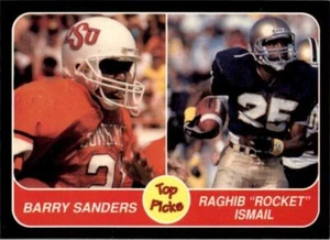 1991 Top Picks Raghib Rocket Ismail Notre Dame / Argonautes avec Barry Sanders RARE ! - Photo 1 sur 3