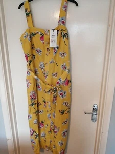 Joules Kimia Lemon Floral Dress UK14 - Picture 1 of 8