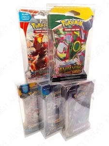 Pokemon Protective Clear Case for Sleeved Booster Packs (x10) w/ Removable Film - Picture 1 of 9