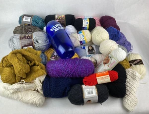 Lot of 35 Yarn Skeins Lion Brand Martha Stewart Unger Acrylic Cotton Blends - Picture 1 of 5