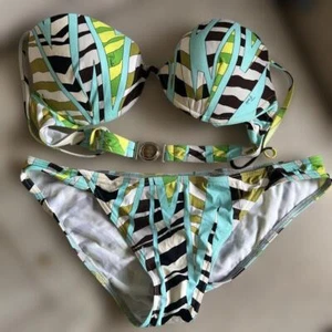 EMILIO PUCCI Striped Bikini Separate Swimsuit EU44/US8 Comes with original pouch - Picture 1 of 4