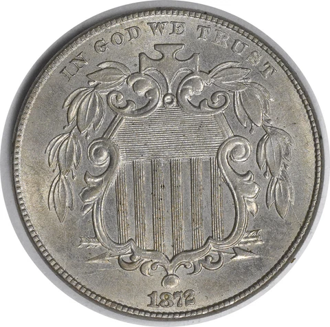 1872 Shield Nickel DDO ?-O-III Choice BU Uncertified #1216 Cover