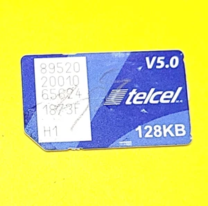 *UTILISÉ* TELCEL CARTE SIM RÉGULIÈRE RESTAURATION TEST TÉLÉPHONE PORTABLE CONTOURNEMENT DÉVERROUILLAGE - Photo 1 sur 2