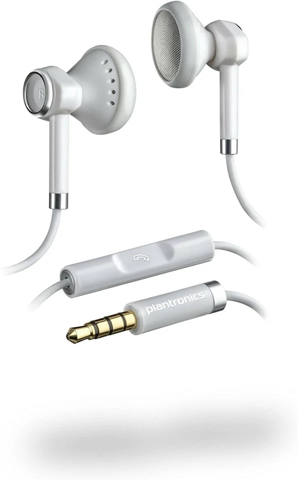 PLANTRONICS BACKBEAT 116 STEREO HEADPHONE WHITE FOR IPHONE SMARTPHONE MP3 iPod - Image 1 of 3