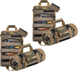 2-Pack Small Tool Bag & Heavy Duty Roll up Organizer with 6 Pouches for Mechanic - Picture 1 of 12