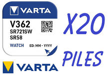 Lot of 20 VARTA Special Button Batteries Watch V362 / SR721SW / SR58 PROMO OFFER