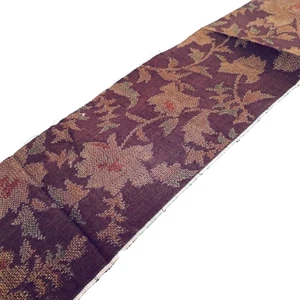 Cioccolato al Latte #C 7x55 Vintage Tsumugi Seta Tessuto Kimono Giapponese TH52 - Foto 1 di 8