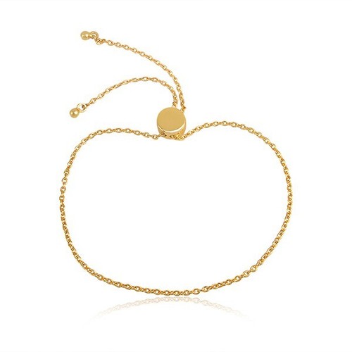 VALENTINO Bracciale scorrevole regolabile con catena sfera oro braccialetto semplice per donna e ragazza