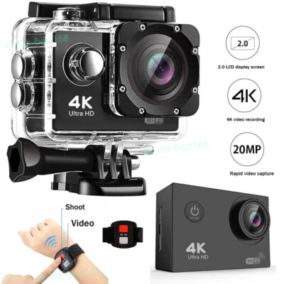 4K Action Sports Camera Video Underwater Waterproof Wifi Remote For Driving - Image 1 of 4