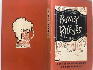 Vintage 1952 ROWDY RHYMES Gathered from Many Gay Minstrels 1st Ed. HUMOUR - Picture 1 of 5