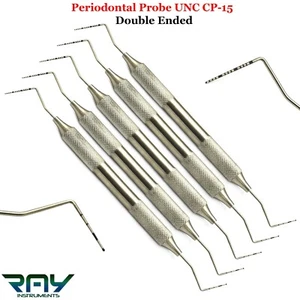 X5 Dental Periodontal Examination Probes UNC CP15 Color Marking Probe Double End - Bild 1 von 5