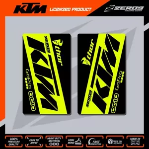 KTM OBERE GABEL AUFKLEBER MOTOCROSS GRAFIK MX GRAFIK STICKER BLOCK SCHWARZ/GELB - Bild 1 von 1