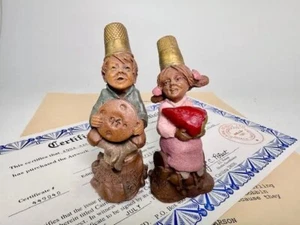 1989 Mendy and Bobbin/Retired Tom Clark Twin Gnomes/The Thimble Series - Picture 1 of 10