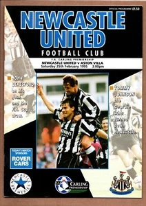 Newcastle United v Aston Villa 1994-1995 Premier League Programm 25.2.1995 - Bild 1 von 1