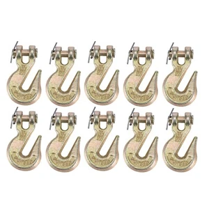 10PCS 5/16" Clevis Grab Hooks Chain Hook Tie Down Towing Flatbed Truck Trailer - Foto 1 di 7