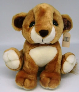M.A.D. EMPRESA COMERCIAL 10" MARRÓN Y BLANCO LEÓN CACHORRO SIMBA PELUCHE ANIMAL DE PELUCHE - Imagen 1 de 3