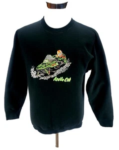 Maglione gatto artico nero vintage motoslitta motoslitta grafica cartone animato taglia M - Foto 1 di 5