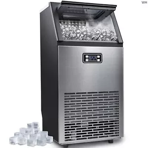 100LBS/24H Commercial Ice Maker Machine,Stainless Steel Under Counter for home - Picture 1 of 7