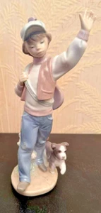 Lladro Figurine, 6015 Wednesday's Child Boy w/ dog and guitar No Box - Picture 1 of 13