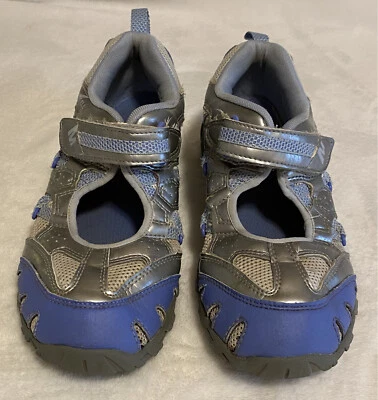 Merrell Waterpro Jump Niños Junior Brillante Plateado/Azul Puntera Cerrada Zapatos Talla 4.5 Foto 1 de 4