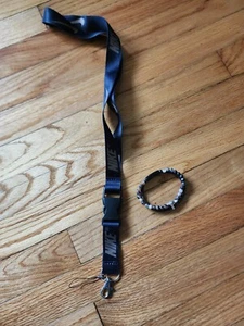 Murtoo Mens Brown Braided Beads and Leather Bracelet & Nike detachable keychain - Picture 1 of 2