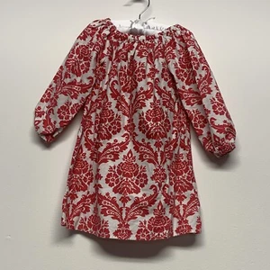 Blue Juniper Toddler Dress Kids Size 2T Pink White Long Sleeve Floral Dress - Picture 1 of 8