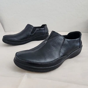 Womens Collection By Clarks Shoes Soft Cushion Slip On Black Size 6.5M - Picture 1 of 12