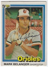 Autographed 1981 Donruss #472 Mark Belanger Baltimore Orioles card w/ COA