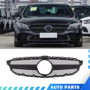 For 2019-2021 C300 Front Grilles Modify Upgrade AM G GT Black - Picture 1 of 2