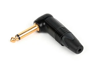 Klinkenstecker - NEUTRIK NP2RX-B - 6,35 mm 2-pol. gewinkelt, vergoldete Kontakte - Bild 1 von 2