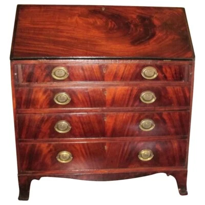 Antigua recepción inglesa de caoba blanca hepple inclinada alrededor de 1810 Foto 1 de 4